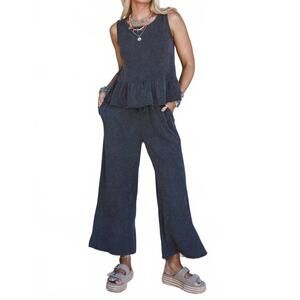 NEW THREE BIRD NEST only you top and pants set in grey